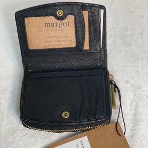 MARGOT New York Gina Compact Black Leather Wallet Orig.$85 NWT